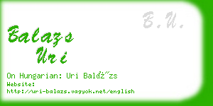 balazs uri business card